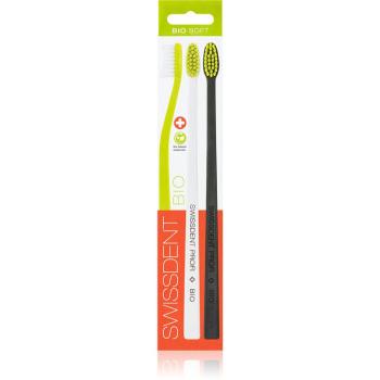 Swissdent BIO Trio pack periuta de dinti 3 piese Green/White/Black