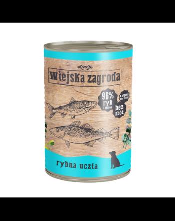WIEJSKA ZAGRODA hrană umedă fără cereale, cu pește 400 gr