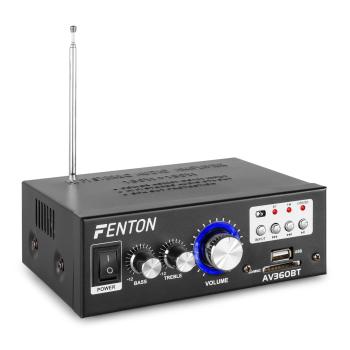 Fenton AV360BT, amplificator stereo, 80 W RMS, (2 x 40 W la 8 Ohm), BT / USB / SD / AUX