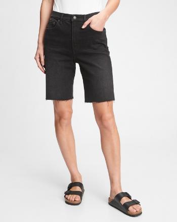 GAP 9'' High Rise Denim Bermuda Pantaloni scurți Negru