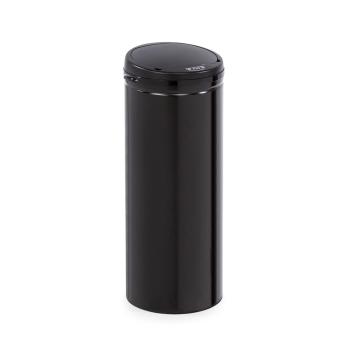 Klarstein Cleanton, coș de gunoi, rotund, cu senzor, 50 de litri, pentru saci de gunoi, ABS/oțel inoxidabil, negru