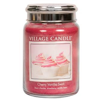 Village Candle Lumânare parfumată în sticlă Cherry Vanilla Swirl 602 g