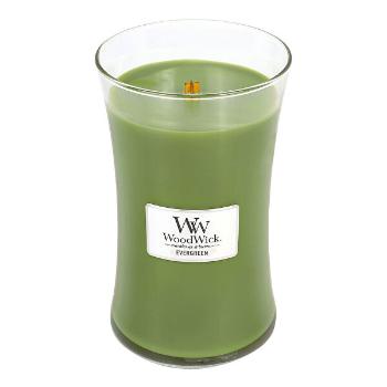 WoodWick Lumânare parfumată în vază Evergreen 609 g