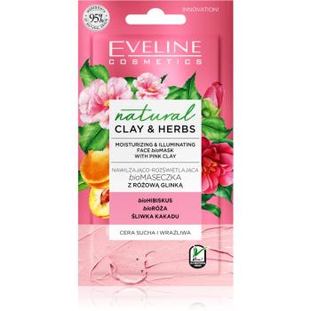 Eveline Cosmetics Natural Clay & Herbs masca hidratanta cu argila 8 ml