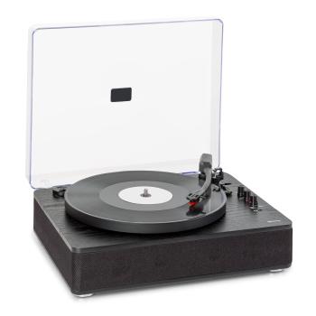 Auna TT-Classic Plus, Gramofon, capac împotriva prafului, Bluetooth, 33/45/78 RPM