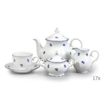 Set veselă din porțelan pentru ceai, cu motive albastre Thun Ophelia
