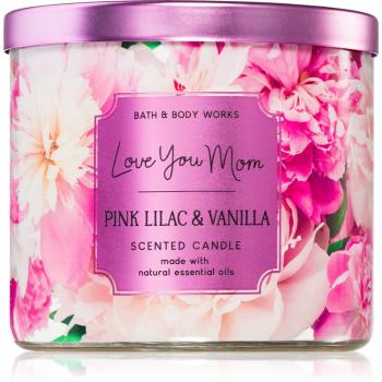 Bath & Body Works Pink Llilac & Vanilla lumânare parfumată 411 g