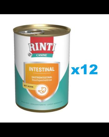 RINTI Canine Intestinal chicken 12x400 g pentru caini, cu pui