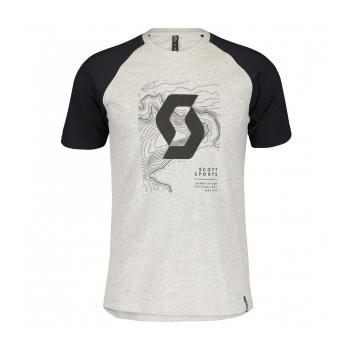 
                 SCOTT Tricou de ciclism cu mânecă scurtă - ICON RAGLAN SS - negru/gri  
            