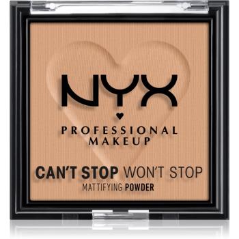 NYX Professional Makeup Can't Stop Won't Stop Mattifying Powder pudra matuire culoare 06 Tan 6 g