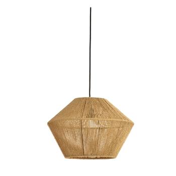 Lustră verde-deschis cu abajur din iută ø 40 cm Fugia – Light & Living