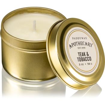 Paddywax Apothecary Teak & Tabacco lumânare parfumată în placă 56 g