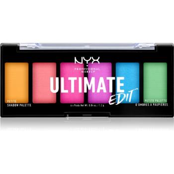NYX Professional Makeup Ultimate Edit Petite Shadow paletă cu farduri de ochi culoare 02 Brights 6x1.2 g