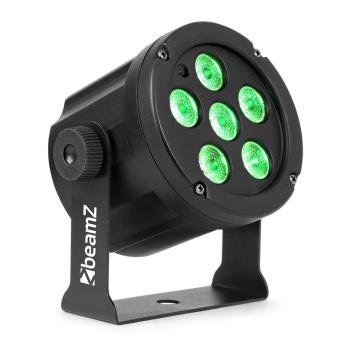 Beamz SlimPar 30, reflector LED, LED 6x, 3W, 3în1, RGB LED, telecomandă, negru