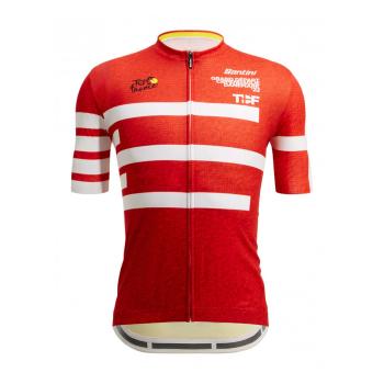 
                 SANTINI Tricou de ciclism cu mânecă scurtă - TOUR DE FRANCE 2022 - alb/roșu/galben 
            