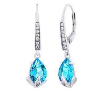 Silvego Pandantiv din argint Clarissa cu Swiss Blue Topaz a strălucire Zirconia JJJ1267ETS