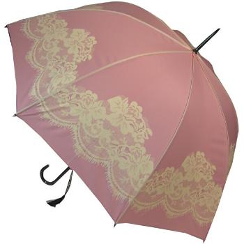 Blooming Brollies Umbrelă cu baston pentru femei Pink Vintage Lace