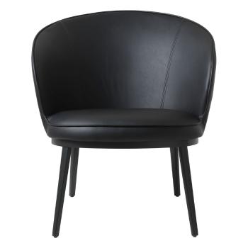 Fotoliu negru cu tapițerie din imitație de piele Gain – Unique Furniture