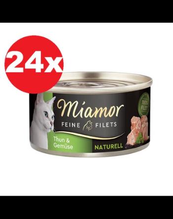 MIAMOR Feine Filets Naturell Tuna&amp;Vegetables 24x80g ton si legume in sos propriu