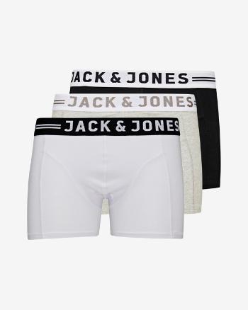 Jack & Jones Boxeri, 3 bucăți Negru Alb Gri