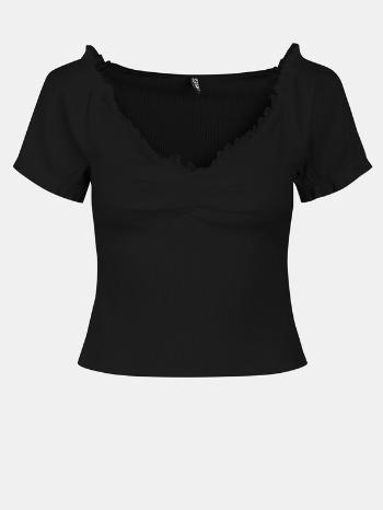 Pieces Tegan Crop top Negru