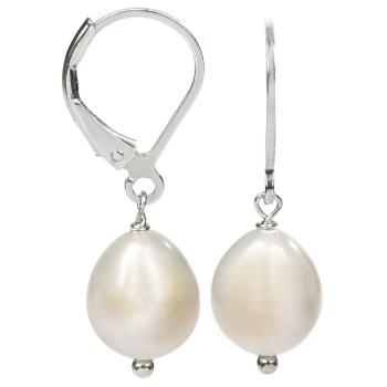 JwL Luxury Pearls Cercei din argint cu perle reale albe JL0148 