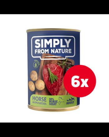 SIMPLY FROM NATURE carne de cal si cartofi set conserve 6 x 400 g + recompensa GRATIS