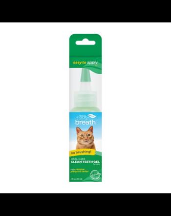 TROPICLEAN Fresh Breath Clean Teeth Oral Care Gel Cat 59ml gel igiena orala pentru pisici