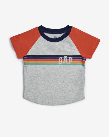 GAP Logo Arch Raglan Tricou pentru copii Roșu Gri