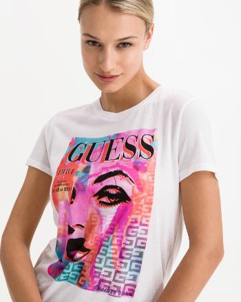 Guess Cover Girl Tricou Alb