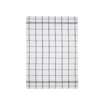 Prosop din bumbac pentru bucătărie Södahl Geometric, alb - gri, 50 x 70 cm