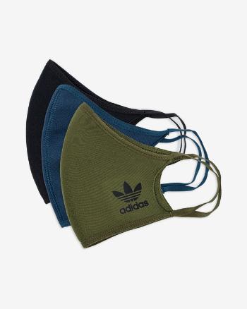 adidas Originals Mască 3 ks Negru Albastru Verde