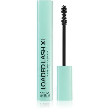 MUA Makeup Academy Loaded Lash XL mascara rezistent la apa pentru alungire, rotire si volum culoare Black 8 g