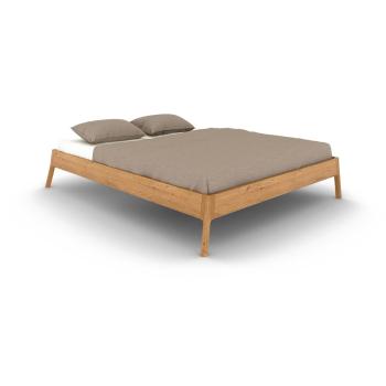 Pat matrimonial în culoare naturală din lemn   de stejar 180x200 cm Twig – The Beds