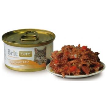 Brit Care Pisica Tuna, Carrot and Peas conserva 80 gr