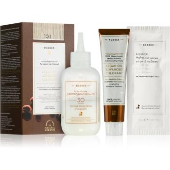 Korres Argan Oil Culoare permanenta pentru par cu ulei de argan culoare 10.1 Platinum Ash Blonde 50 ml