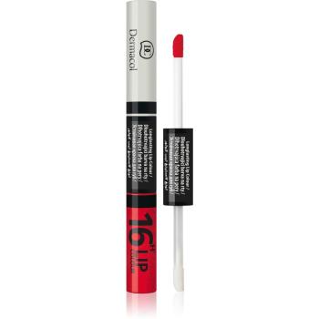 Dermacol 16H Lip Colour ruj si luciu de buze cu persistenta indelungata 2 in 1 culoare 20 4.8 g