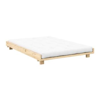 Pat matrimonial în culoare naturală din lemn de pin cu somieră 180x200 cm Social Bed – Karup Design