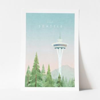 Poster Travelposter Seattle, A3