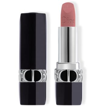DIOR Rouge Dior ruj cu persistenta indelungata reincarcabil culoare 100 Nude Look Velvet 3,5 g
