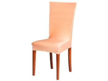 Husa de scaun elast. intr-o sing.culoare - caisa - Mărimea scaun 38x38 cm, inaltime spata
