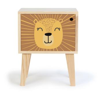 Noptieră din lemn pentru copii Little Nice Things Lion