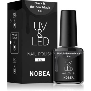NOBEA UV & LED unghii cu gel folosind UV / lampă cu LED glossy culoare Black is the new black #30 6 ml