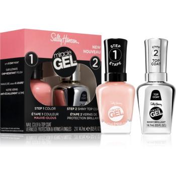 Sally Hansen Miracle Gel™ set de lacuri de unghii și top coat 920 Mauve-Elous culoare