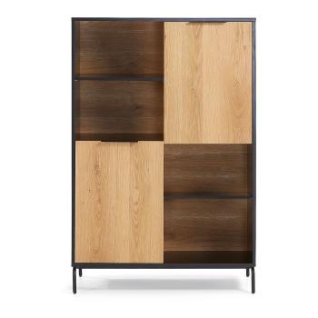 Bibliotecă Kave Home SAVOI, 100 x 150 cm, maro-negru