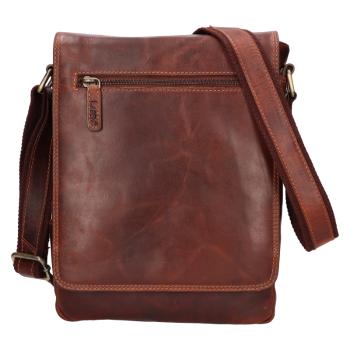 Lagen Geantă crossbody din piele pentru bărbați LG-655 BRN