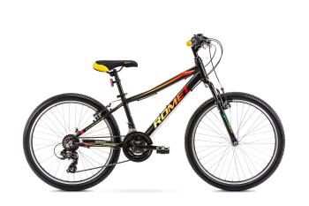 Bicicleta pentru copii Romet Rambler 24 13/S Negru/Galben/Rosu 2022