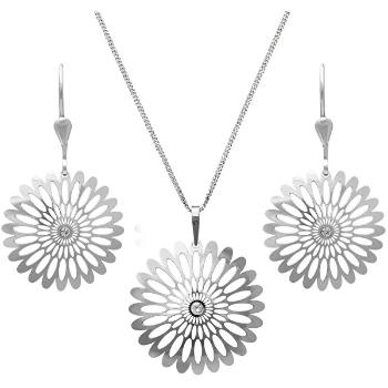 Praqia Jewellery Set de bijuterii din argint Shining Blossom KO0941M_CU040_50_NA0517 (pandantiv, lanț, cercei)