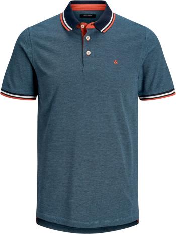 Jack&Jones Tricou pentru bărbați cămașă polo JJEPAULOS POLO SS NOOS Denim Blue SLIM FIT XXL