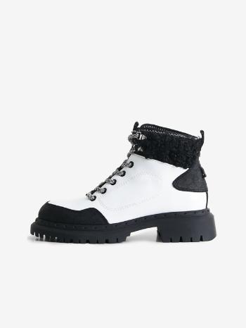 Desigual Trekking White Ghete pe gleznă Alb